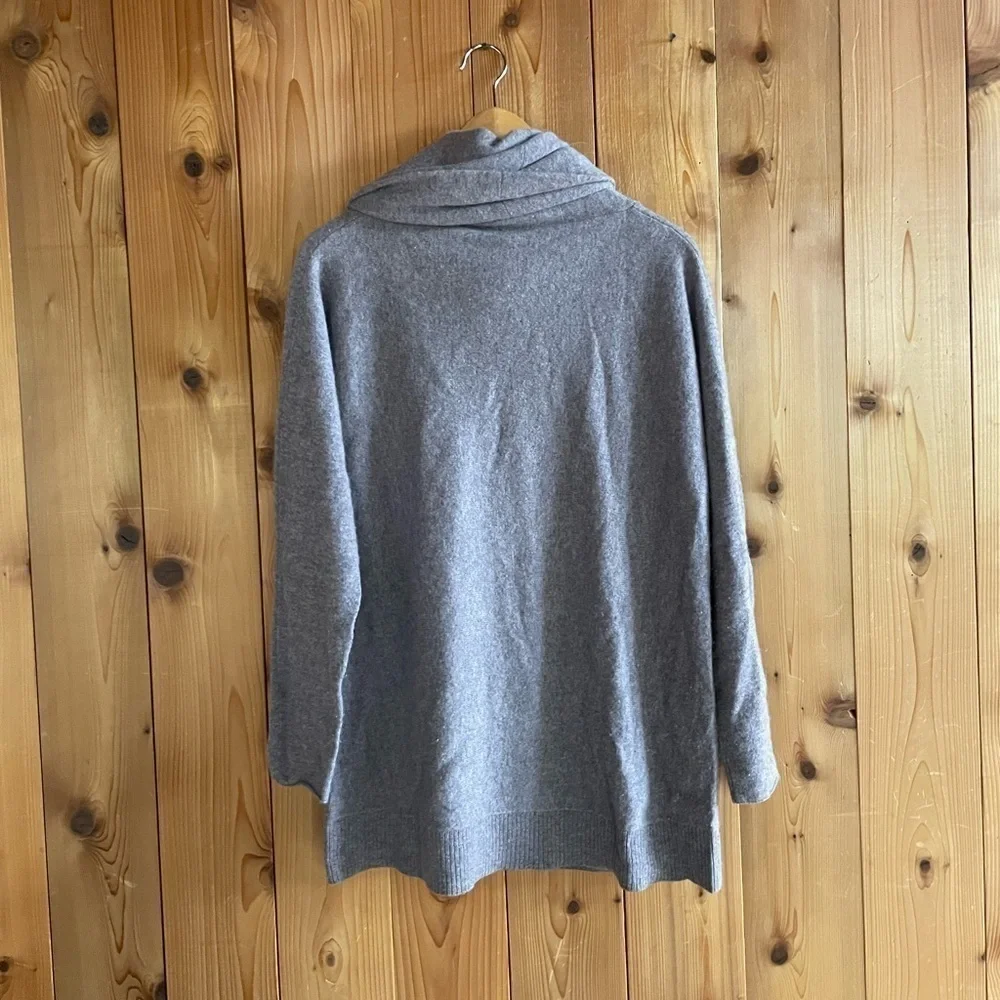 Margaret O'Leary Cashmere Cowl Neck Turtleneck Sweater - Picture 2 of 4